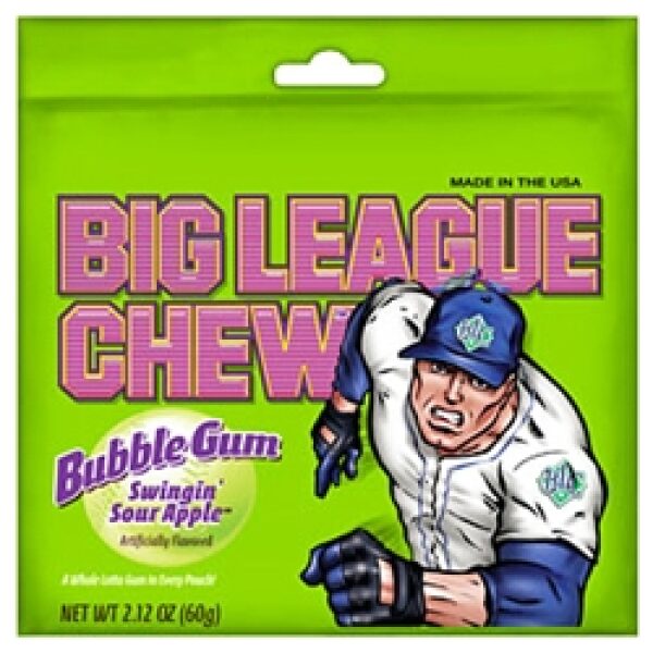 BIG LEAGUE CHEW GUM SOUR APPLE 12CT