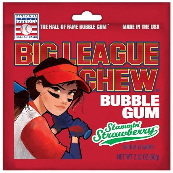 BIG LEAGUE CHEW GUM STRAWBERRY 12 CT