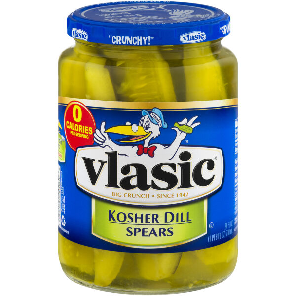 VLASIC KOSHER DILL SPEARS 6/24OZ