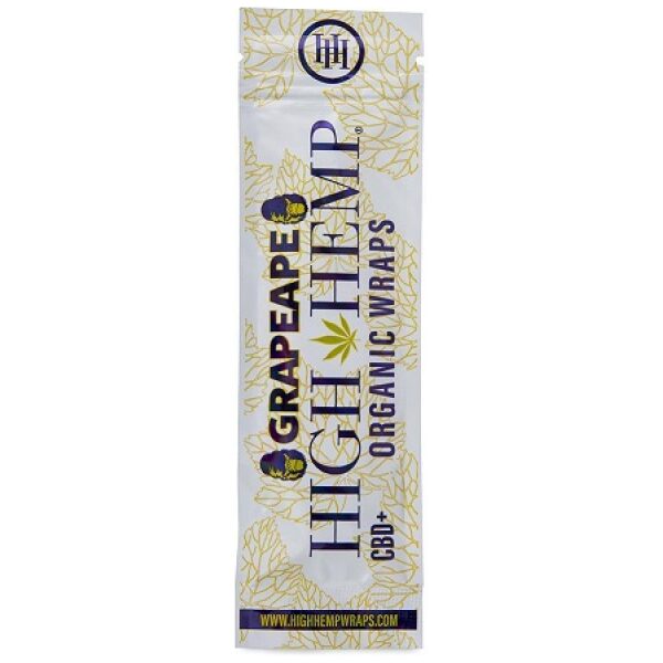 HIGH HEMP ORG WRAP GRAPE 25 CT