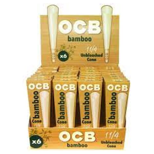 OCB  BAMBOO CONE 1 1/4 6PK 32CT