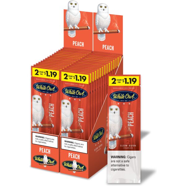 WHITE OWL $1.19 2PK PEACH 30CT - Martin & Snyder Product Sales