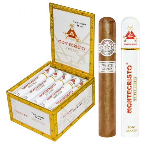MONTECRISTO WHITE TORO GRANDE EN TUBO 15CT