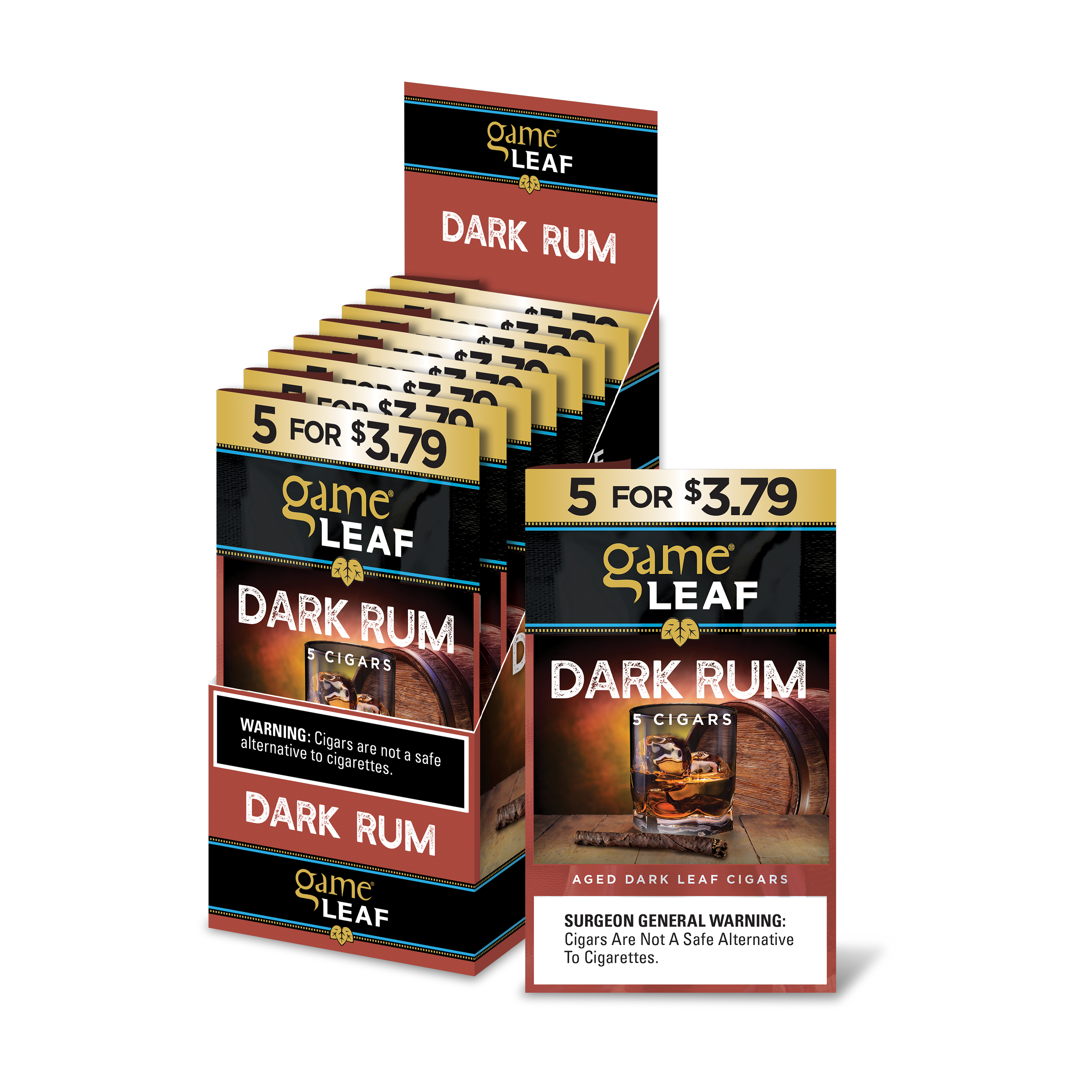 GAME LEAF 5/$3.79 DARK RUM 8/5CT - Martin & Snyder Product Sales