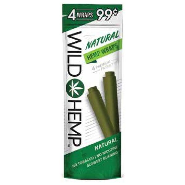 WILD HEMP WRAPS 4/99 NATURAL 20CT