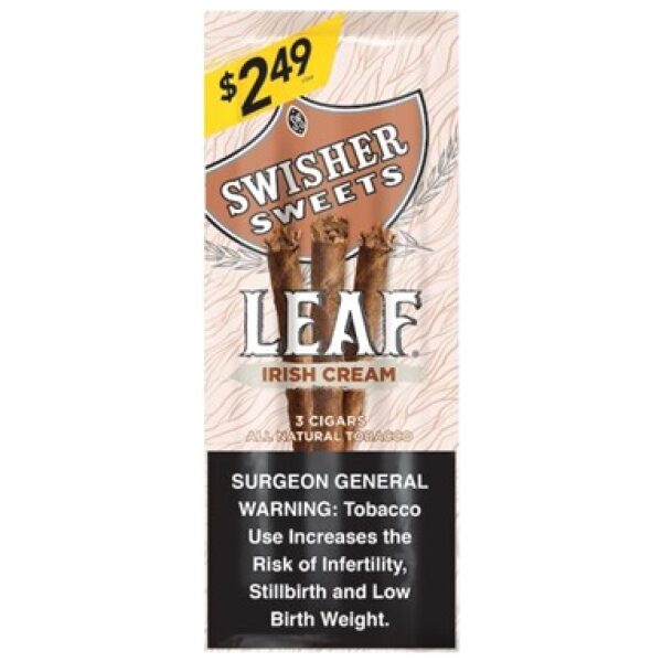 SWISHER LEAF 3/$2.49 IRISH CREAM