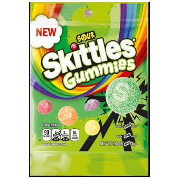 SKITTLES GUMMIE SOUR 6/5.8OZ