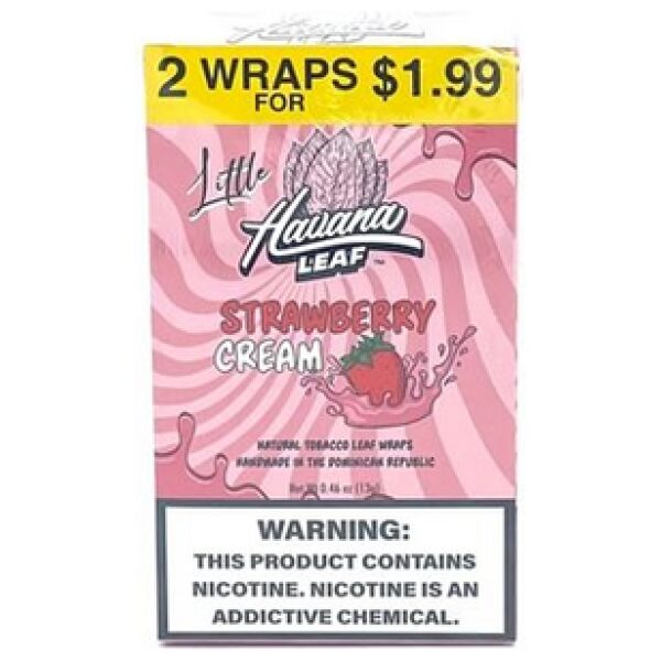 HAVANA LEAF WRAP 2/$1.99 STRAWBERRY CREAM 20CT