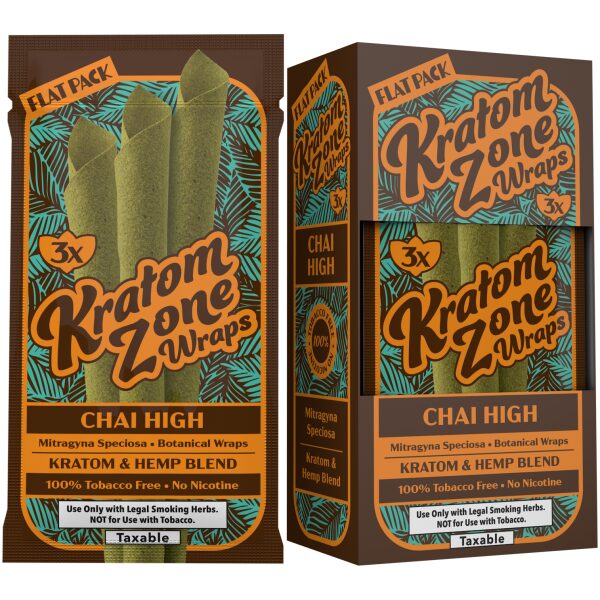 KRATOM ZONE WRAPS CHAI HIGH 3/15CT