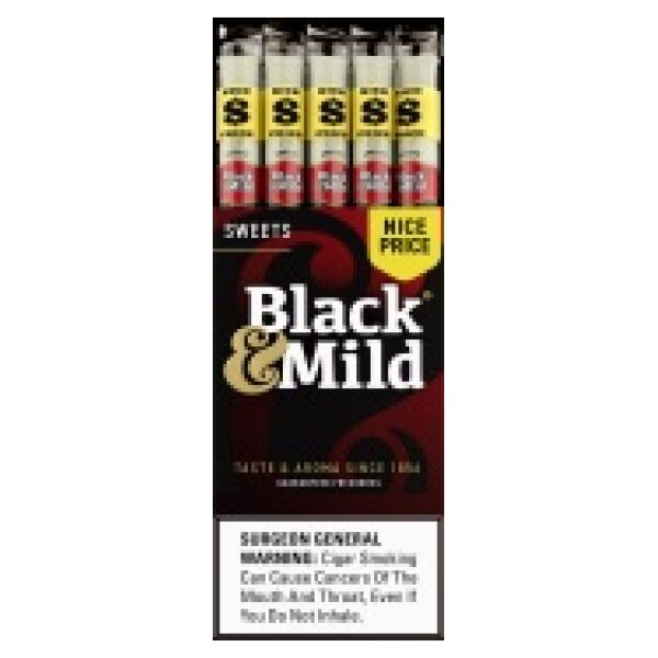 BLACK & MILD NICE PRICE SWEET PLASTIC TIP 25CT