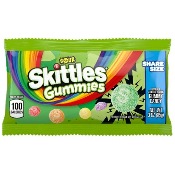 SKITTLES KING GUMMIE SOUR 15CT