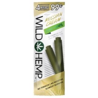 WILD HEMP WRAPS 4/99 RUSSIAN CREAM 20CT