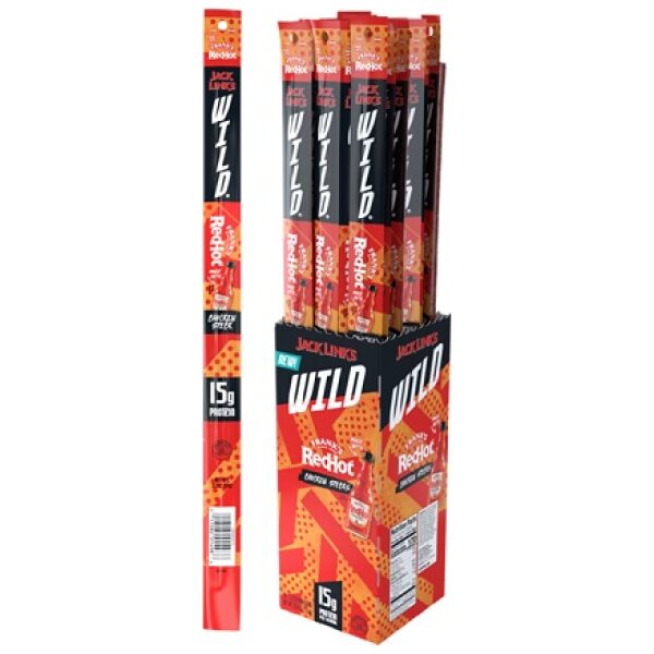 JACK LINKS JUMBO 2.2 OZ XXL STICK FRANK'S RED HOT CHICKEN 24CT