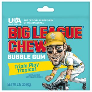 BIG LEAGUE CHEW GUM TROPICAL 12CT