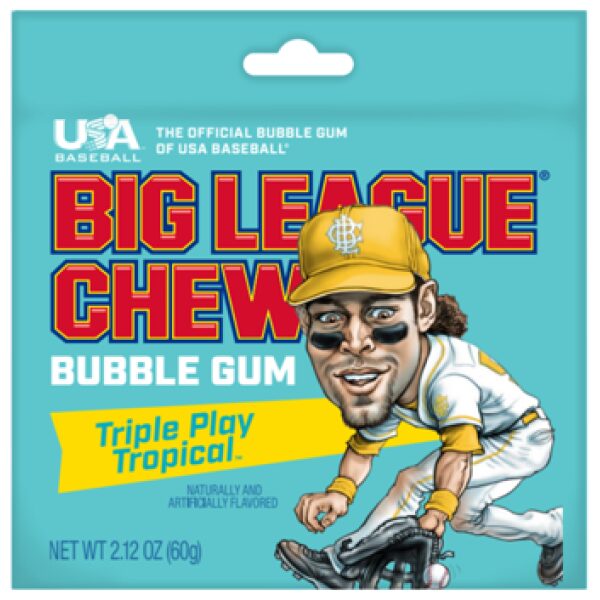 BIG LEAGUE CHEW GUM TROPICAL 12CT