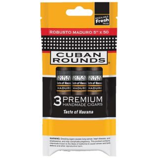 CUBAN ROUNDS ROBUSTO MADURO 48x7 8/3PK