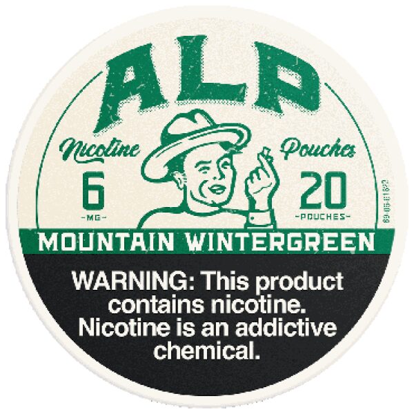 ALP NICOTINE POUCH MOUNTAIN WINTERGREEN 6MG 5CT