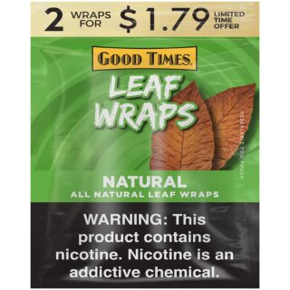 GOODTIME 2/$1.79 LEAF WRAP NATURAL 25CT