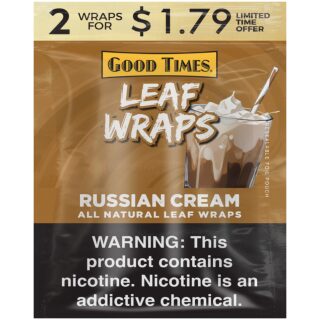GOODTIME 2/$1.79 LEAF WRAP RUSSIAN CREAM 25CT