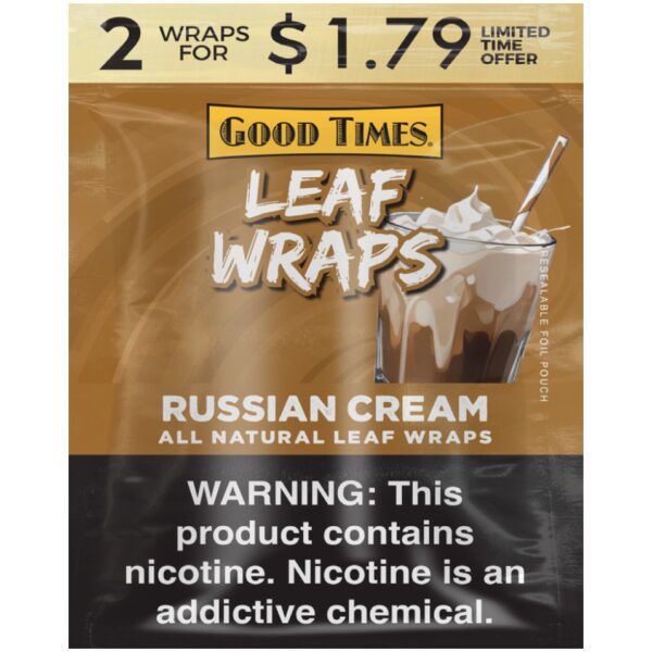 GOODTIME 2/$1.79 LEAF WRAP RUSSIAN CREAM 25CT