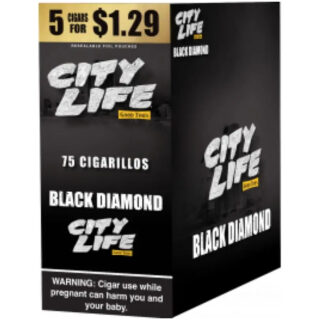 CITY LIFE 5/$1.29 BLACK DIAMOND 15/5CT