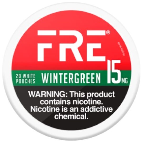 FRE NICOTINE POUCH WINTERGREEN 15MG  5/20CT