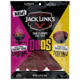 JACK LINKS BAG DUOS ORIGINAL/TERIYAKI 4/3.25OZ