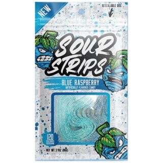 SOUR STRIPS BLUE RASPBERRY 12/3.4OZ