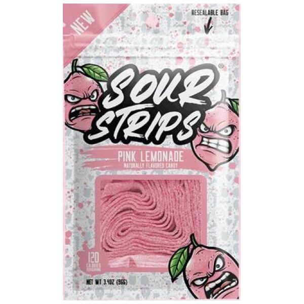 SOUR STRIPS PINK LEMONADE 12/3.4OZ