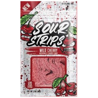 SOUR STRIPS WILD CHERRY 12/3.4OZ
