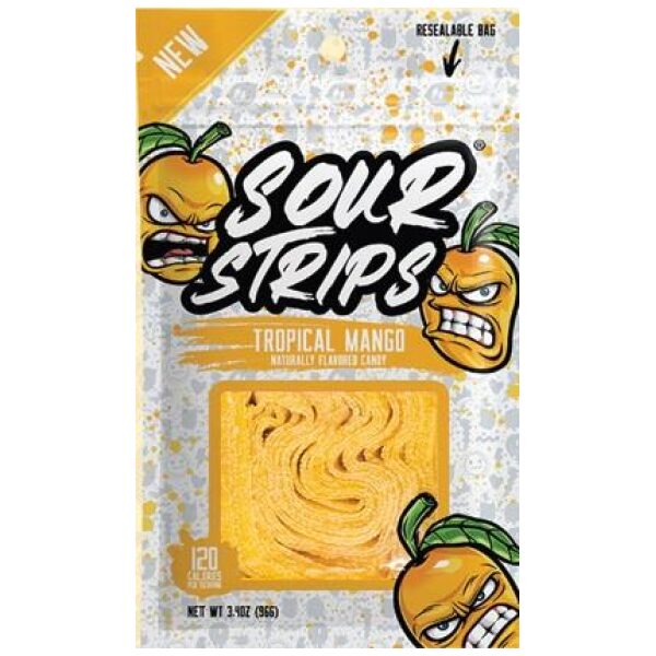 SOUR STRIPS TROPICAL MANGO 12/3.4OZ