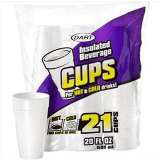 FOAM CUPS 20 OZ**GRO 12/21CT