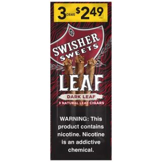 SWISHER LEAF CIGARS 3/$2.49 DARK LEAF