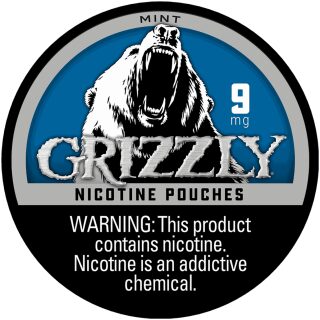 GRIZZLY NICOTINE POUCHES 9MG MINT 5CT