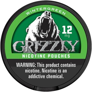 GRIZZLY NICOTINE POUCHES 12MG WINTERGREEN 5CT