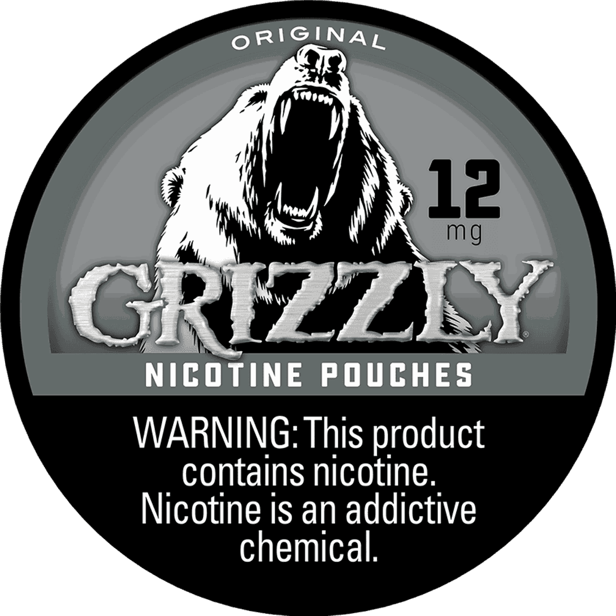 GRIZZLY NICOTINE POUCHES 12MG ORIGINAL 5CT