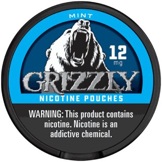 GRIZZLY NICOTINE POUCHES 12MG MINT 5CT