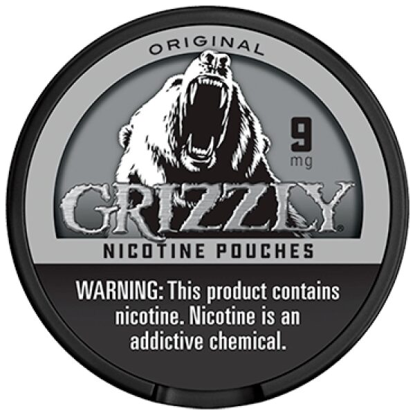 GRIZZLY NICOTINE POUCHES 9MG ORIGINAL 5CT