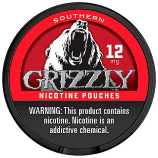 GRIZZLY NICOTINE POUCHES 12MG SOUTHERN 5CT