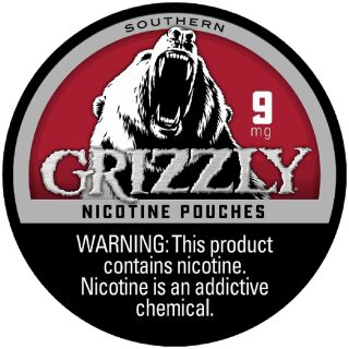 GRIZZLY NICOTINE POUCHES 9MG SOUTHERN 5CT