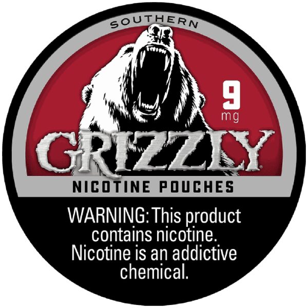 GRIZZLY NICOTINE POUCHES 9MG SOUTHERN 5CT