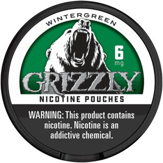 GRIZZLY NICOTINE POUCHES 6MG WINTERGREEN 5CT