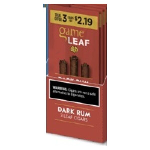GAME LEAF 3/$2.19 DARK RUM 10CT