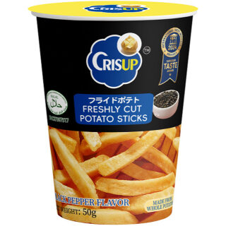 CRISUP POTATO STICKS BLACK PEPPER 20CT