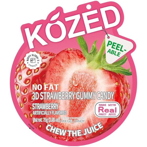KOZED PEELABLE STRAWBERRY 75GM 10CT