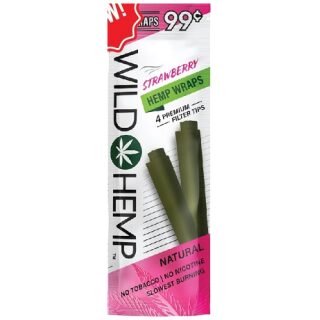 WILD HEMP WRAPS 4/99 STRAWBERRY 20CT