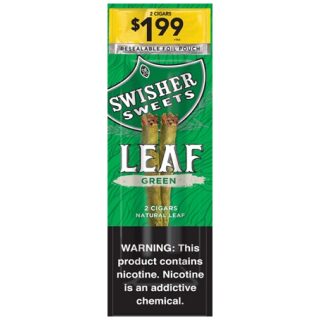 SWISHER LEAF GREEN $1.99 2/15CT