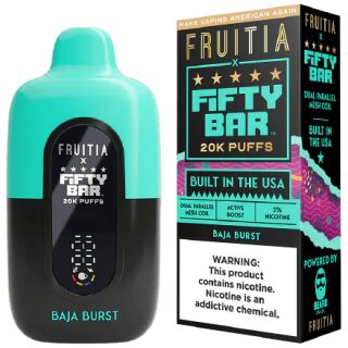 FIFTY BAR X FRUITIA 20K PUFF BAJA BURST 5PK