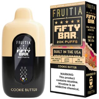 FIFTY BAR X FRUITIA 20K PUFF COOKIE BUTTER 5PK