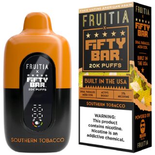 FIFTY BAR X FRUITIA 20K PUFF SOUTHERN TOBACCO 5PK